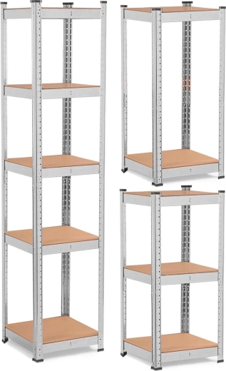 Metalni regal HUMBERG 180 × 40 × 40 cm, 5 polica, nosivost 500 kg