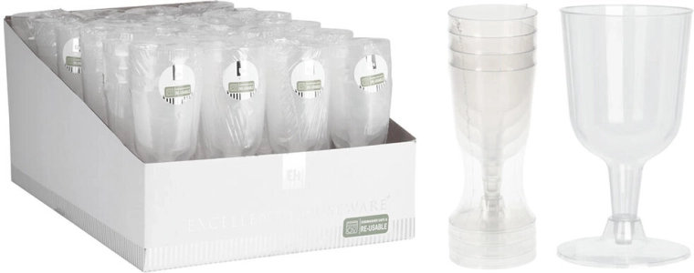 Plastične čaše za vino 160 ml – set 4 kom