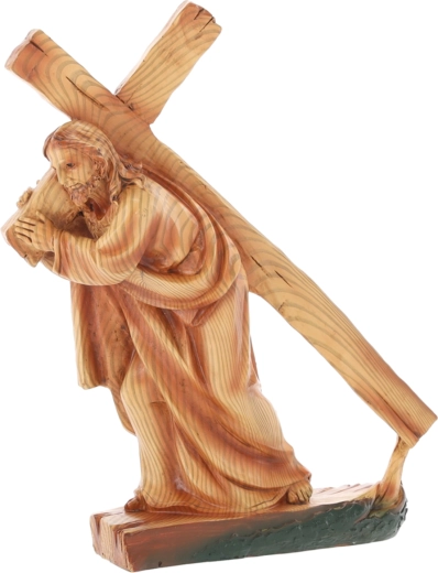 Figurica Isus nosi križ od polirezina 23 × 7 × 28,5 cm