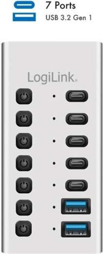 USB hub s 7 portova s prekidačima i kabelom 2 u 1