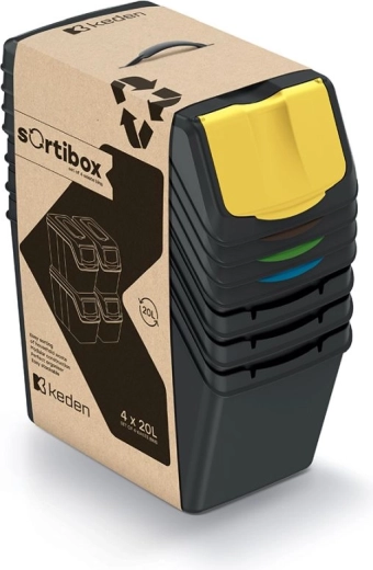 Set kanti za razvrstavanje Sortibox 4×20 l – slagive kante za otpad