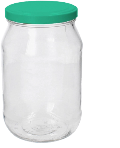 Staklena posuda 1700 ml sa širokim grlom i poklopcem 100 mm