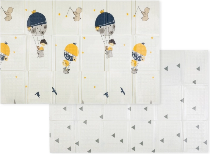 Petite&Mars sklopiva podloga za igru Campy L 130 × 200 cm mountains & triangles
