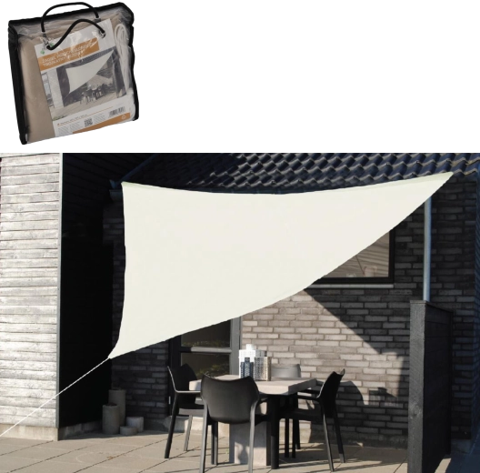 Trokutasta sjenilna tenda bež 3,6 m