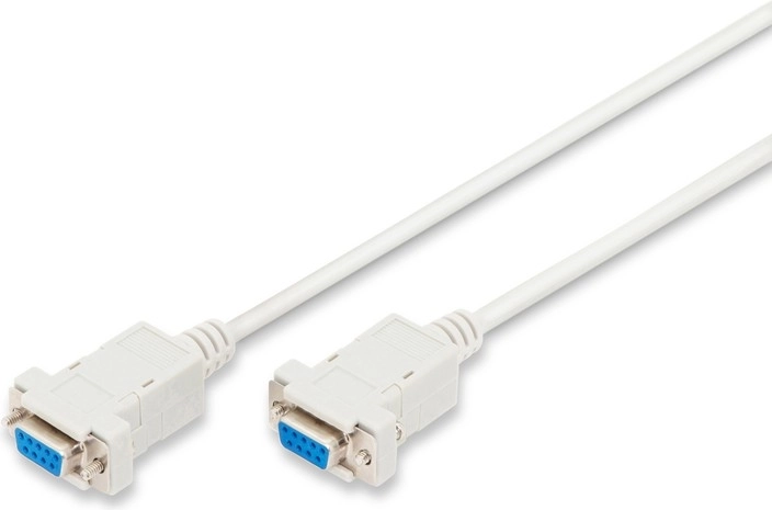 Null-modem kabel RS232 D-Sub 9 (žensko–žensko) 1,8 m sivi