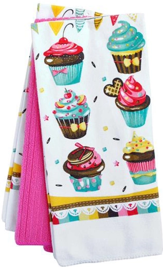 Kuhinjske krpe TORO kolačići, 38 × 64 cm, set 3 kom