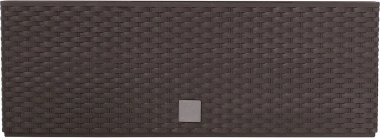 Plastična ratan žardinjera s uloškom 58 cm, umbra