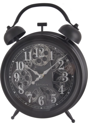 Budilica UH crna 30 × 8 × 39 cm