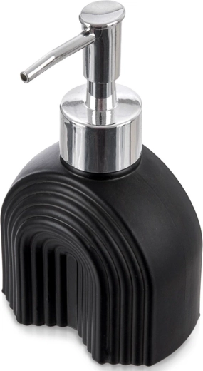 Stakleni dozator za sapun, crni, 180 ml