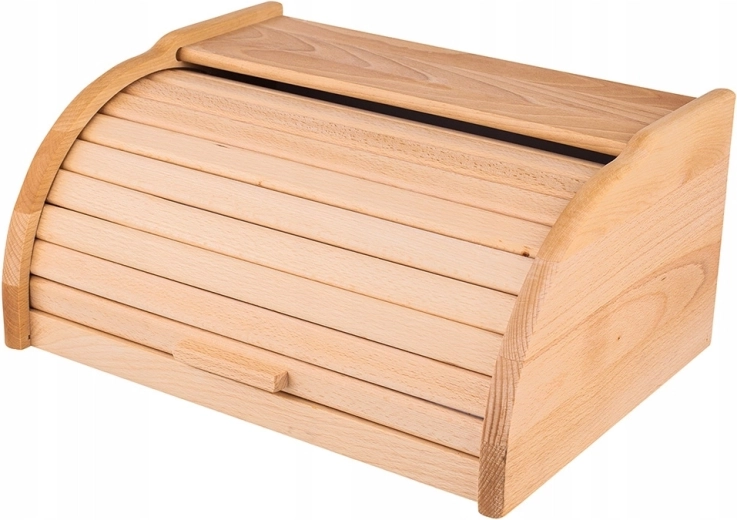 Drvena kutija za kruh s rolo-žaluzinom u svijetlom dekoru 39 × 29 × 18 cm