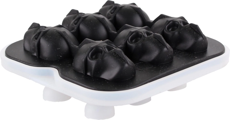 Silikonski kalup za led – lubanje, 6 kocki