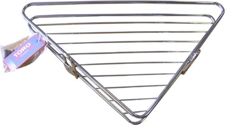 Kutna kupaonska polica 34 × 25 × 4 cm, kromirani metal