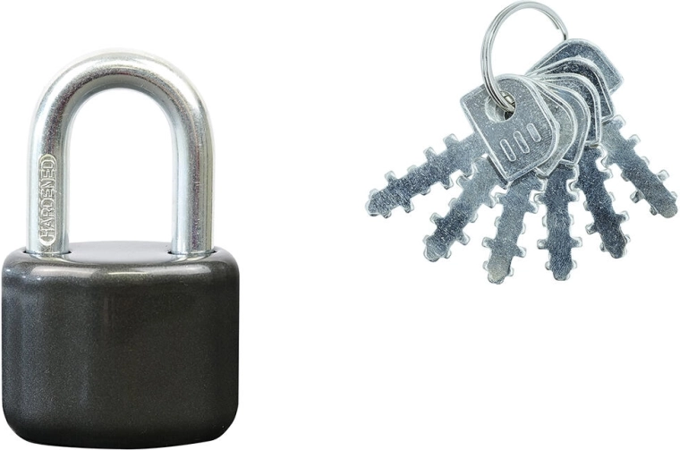 Lokot s uklonjivim lukom, 6 ključeva, antracit