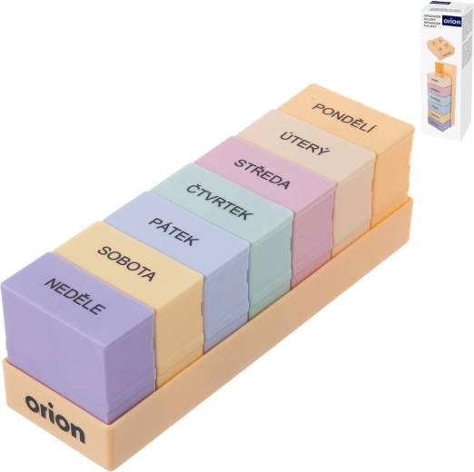 Tjedni organizator za lijekove od UH plastike s 4 pretinca dnevno (CZ)