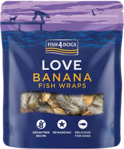 Fish4Dogs poslastice za pse riblji smotuljci s bananom 100 g