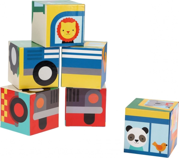 Petit Collage kocke s vozilima i životinjama