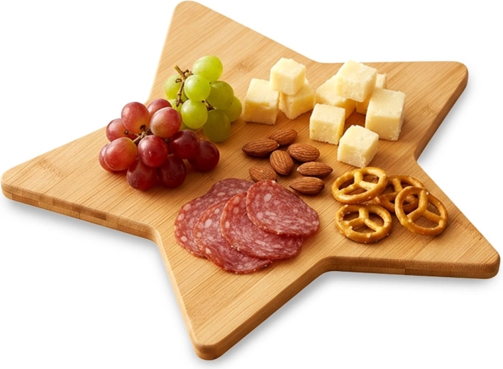 Drvena bambusova daska za rezanje i posluživanje u obliku zvijezde