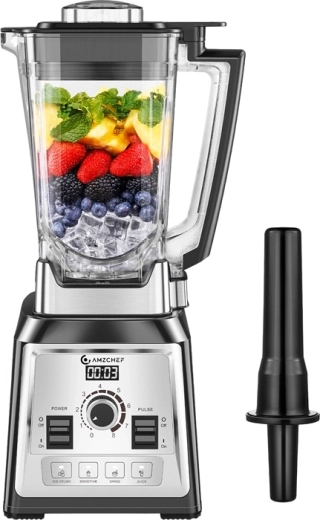 AMZCHEF stolni blender s posudom 2000 W, 2 l