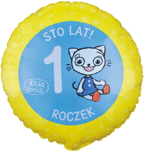 Foli balon Kicia Kocia broj 1 (46 cm)