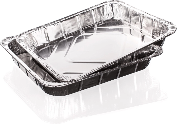 Aluminijske posudice za roštilj 32 × 26 × 4,5 cm, set 2 kom