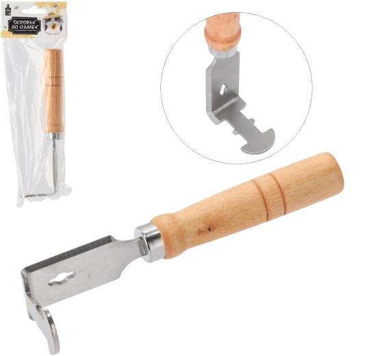 Strugač za okvire s drvenom drškom za pčelare