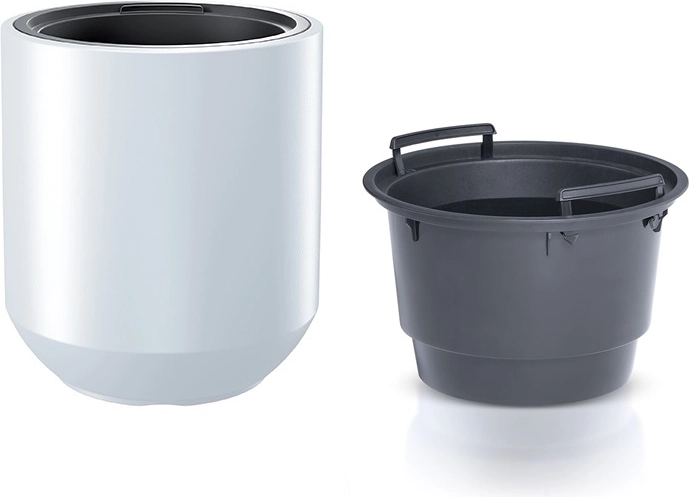 Plastična tegla s uloškom, bijela, promjer 39 cm