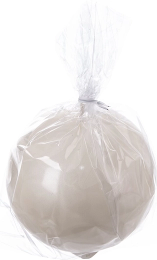 Dekorativna svijeća kugla krem boje, sjajna 10 cm