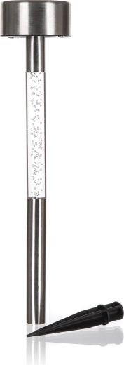 Solarna vrtna lampa Neon od nehrđajućeg čelika, promjer 5,5 cm, visina 33 cm