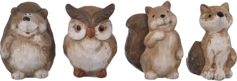Dekorativna terakota figurica životinje 9 cm (mix 4 varijante)