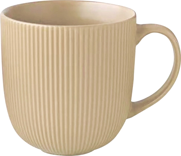 Keramička šalica KITCHISIMO 510 ml rebrasta bež