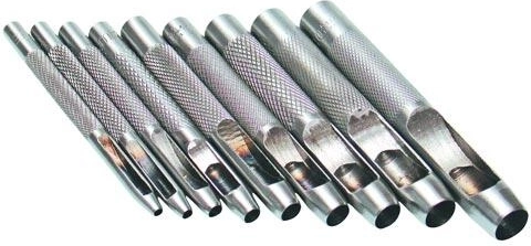 Set štancera za kožu 2,5–10 mm, 9 dijelova