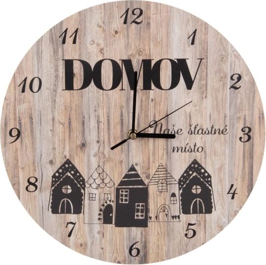 Zidni sat Domov… smeđi 34 cm