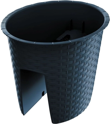 Žardinijera za ogradu Ratolla Oval 30 cm antracit