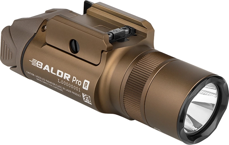 Taktička svjetiljka za pištolj OLIGHT BALDR Pro R Desert Tan sa zelenim laserom