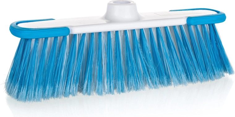 Metla 32 cm s grubim navojem EXCLUSIVE, plavo-bijela plastika