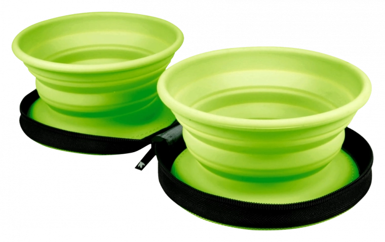 Putna dvostruka zdjelica KIWI WALKER – zelena, 2 kom