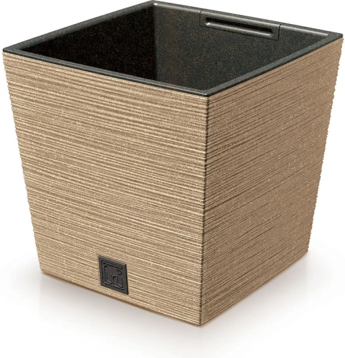 Furu Square Low Eco Wood kvadratična posuda s uloškom 29,5 cm – naturo