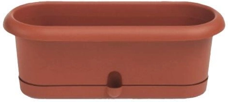 Žardinijera za začinsko bilje Pierina s podloškom 30 × 10,5 cm terakota