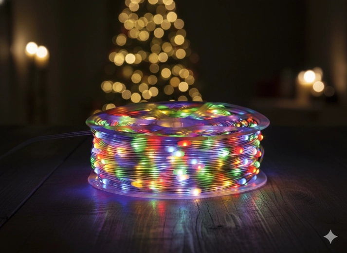 LED mikro lančić na kolutu 1000 svjetala, multicolor, duljina 3 + 100 m