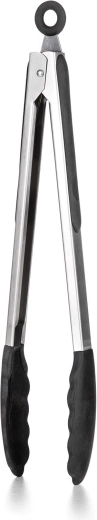 Kuhinjske kliješta od nehrđajućeg čelika sa silikonskim vrhovima 30,5 cm Culinaria Black