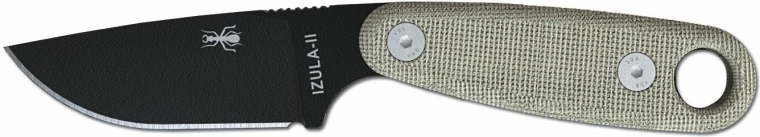 ESEE Izula II crni nož za vrat s micarta drškom i futrolom