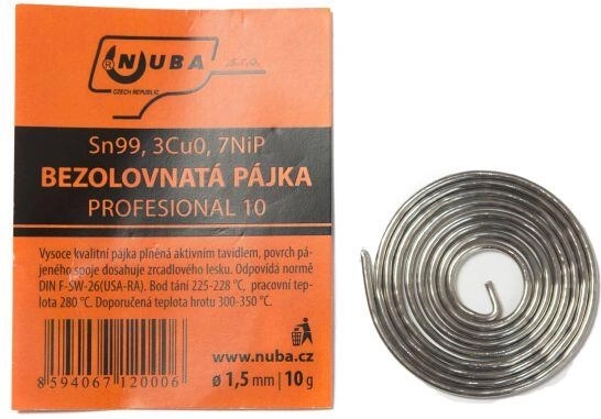 Cjevasta kositrena lemna žica 1,5 mm, 10 g s aktivnim fluksom
