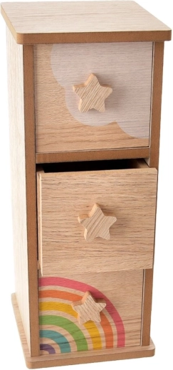 Drveni organizator Rainbow s 3 ladice