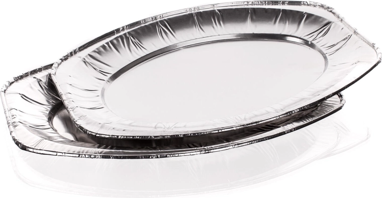 Aluminijski ovalni poslužavni pladanj 33,5 × 23,5 cm (2 kom) HAPPY GREEN