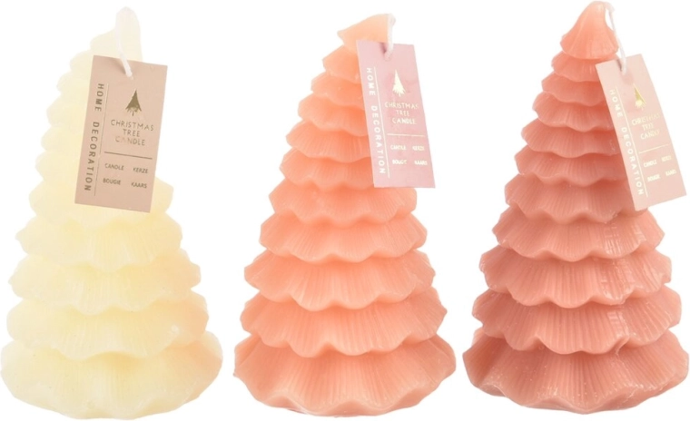 Dekorativna svijeća u obliku božićnog drvca 18 cm (3 varijante)