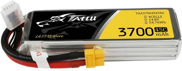 Tattu LiPo baterija 3700 mAh 14,8 V 45C 4S s konektorom XT60