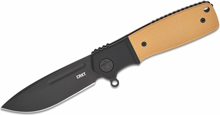 CRKT Homefront Compact sklopivi džepni nož 7,3 cm, crni/narančasti, aluminij i G10