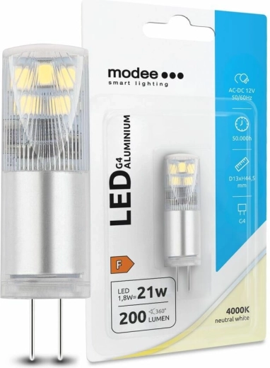 LED žarulja G4 MODEE LIGHTING Aluminium 12 V 1,8 W 4000 K 200 lm