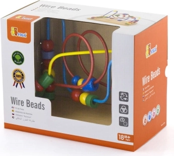 Drveni labirint s perlicama za djecu