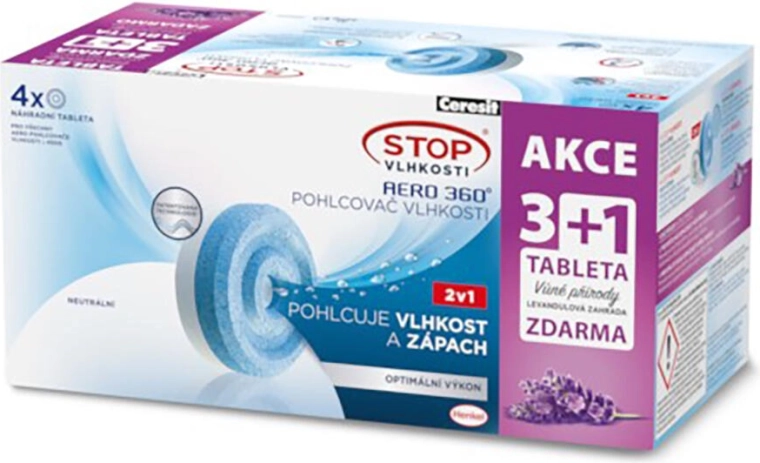 Punjenje za upijač vlage AERO 360 lavanda 4×450 g